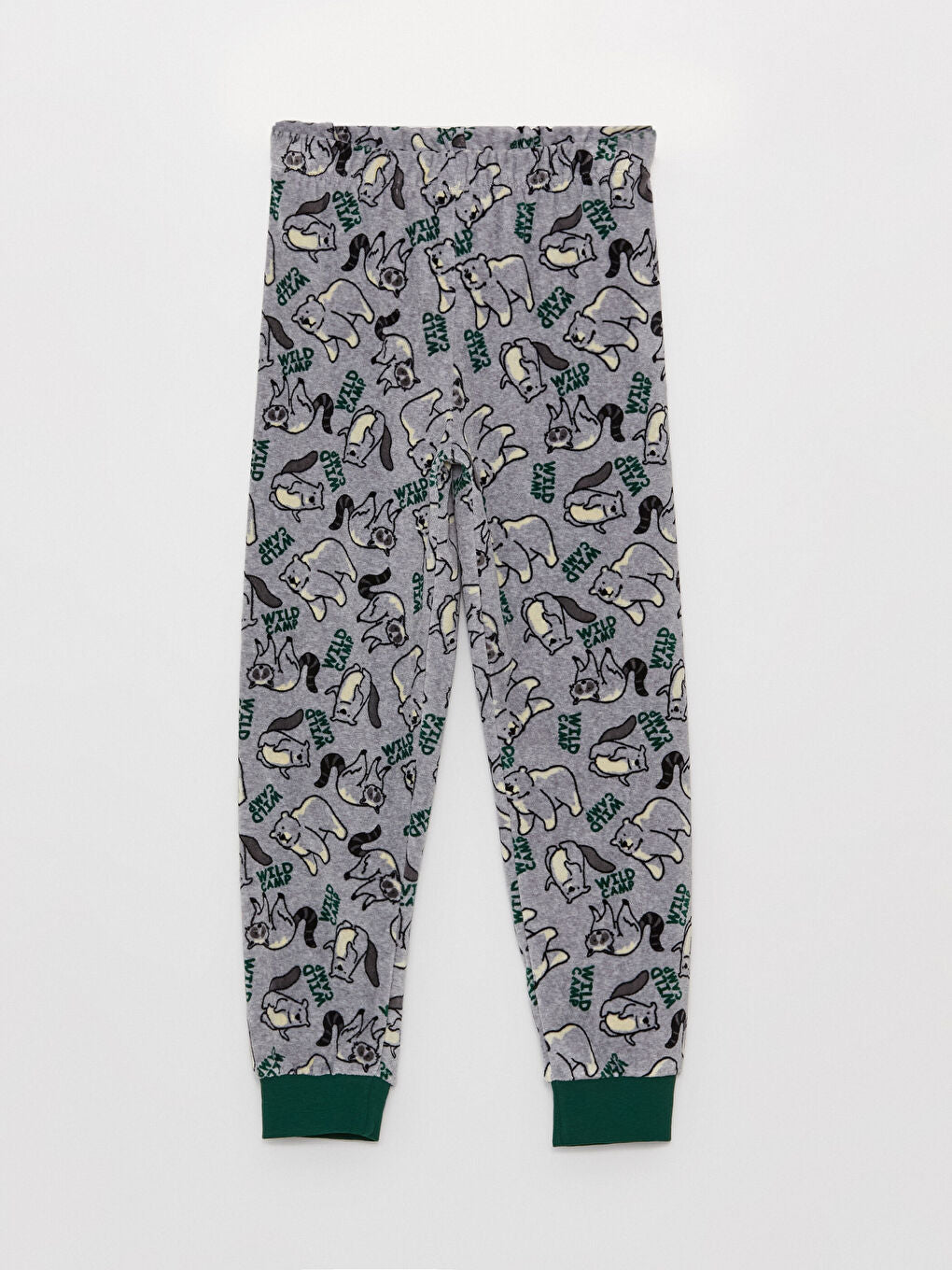 Crew Neck Printed Long Sleeve Velvet Boys Pajama Set