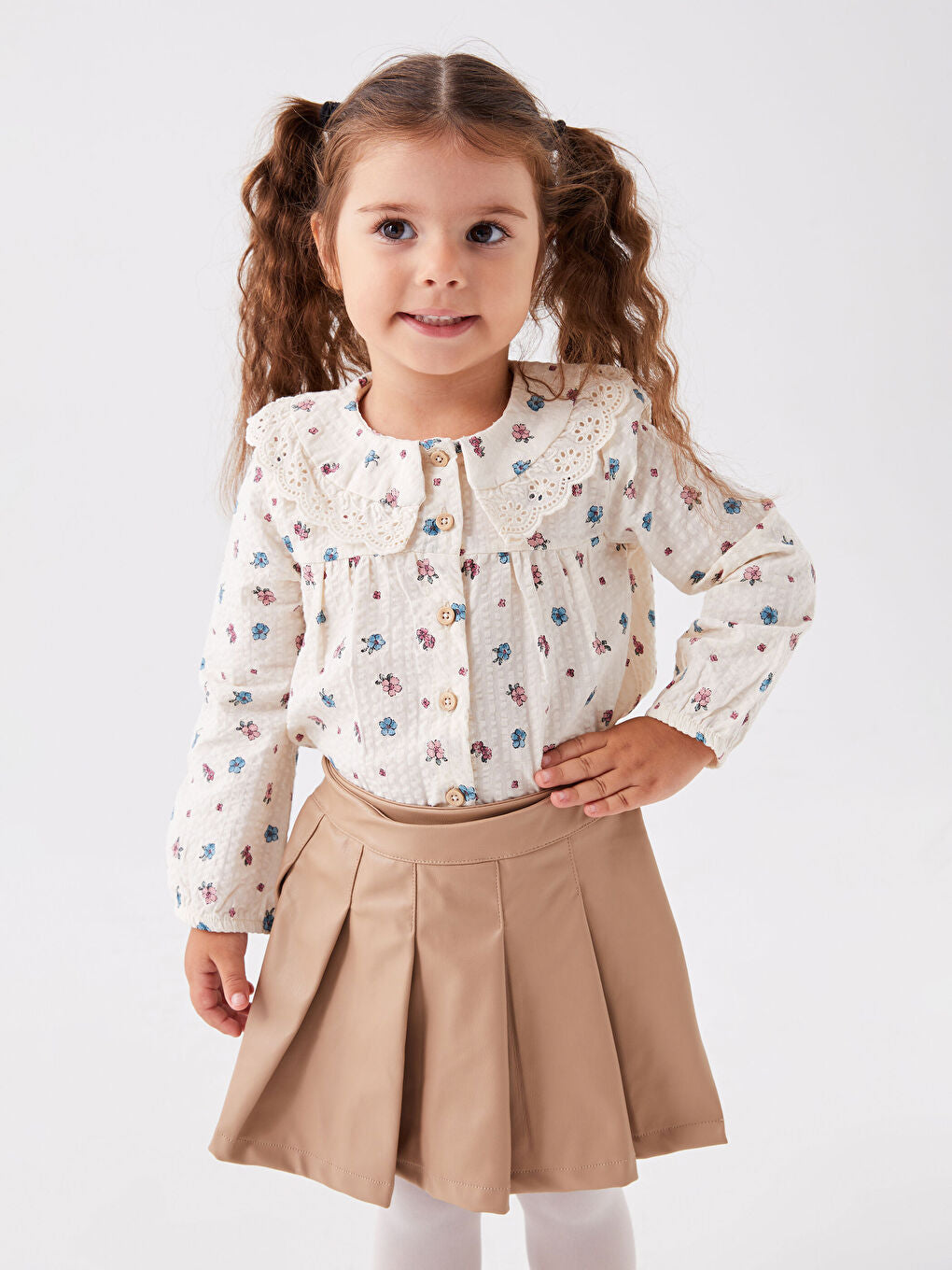 Baby Collar Long Sleeve Patterned Baby Girl Shirt – HMIC Kuwait