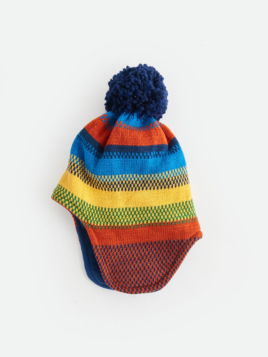 Color Blocked Boys Scarf And Beret