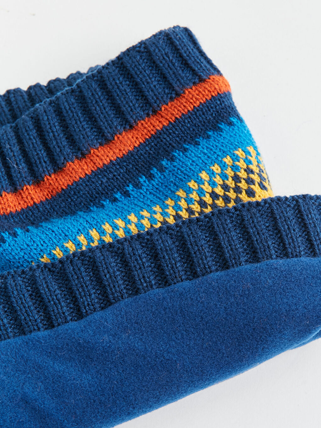 Color Blocked Boys Scarf And Beret