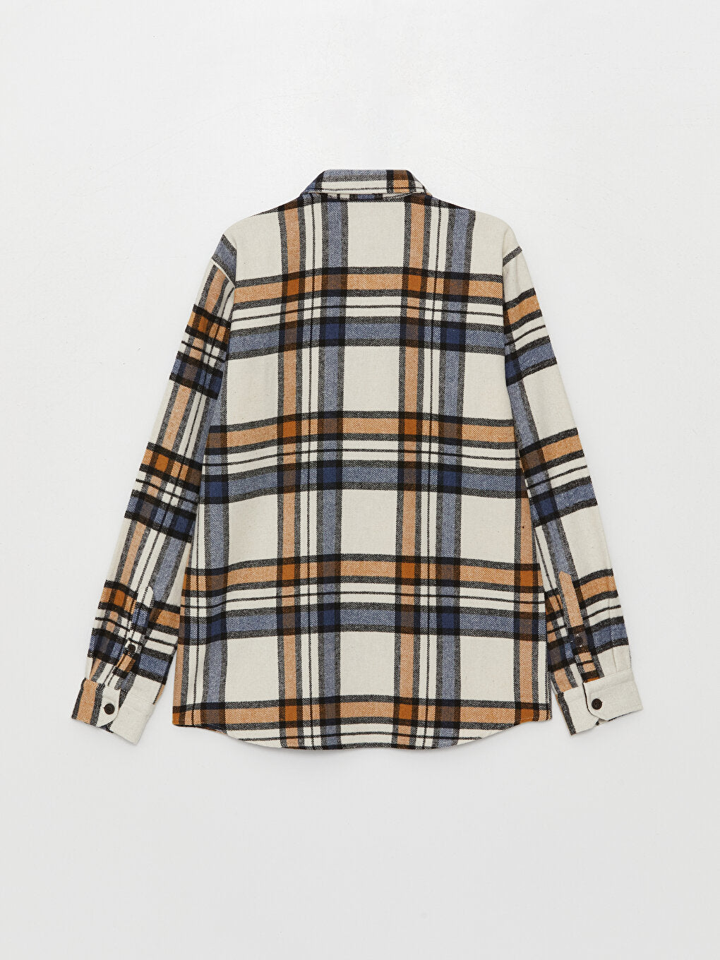 Regular Fit Long Sleeve Plaid Men Shirt Jacket