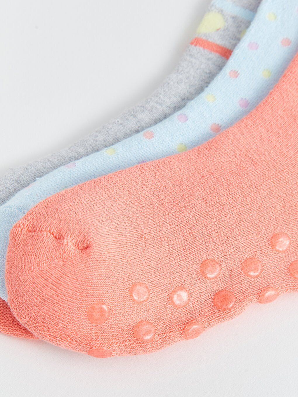 Patterned Girls Towel Sock Socks 3-Piece