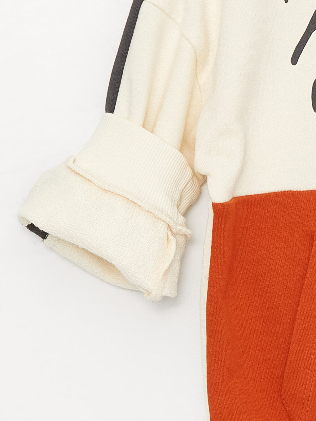 Crew Neck Printed Baby Boy Sweatshirt And Trousers 2-Piece Set