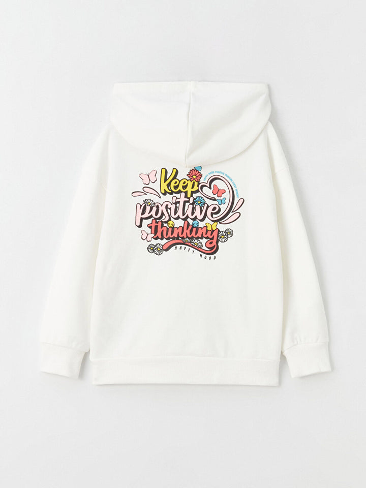 Printed Long Sleeve Girls Hoodie