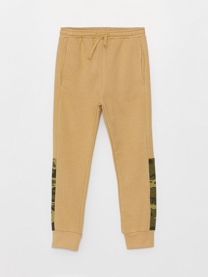 Camouflage Patterned Boys Jogger Sweatpants With Elastic Waistband