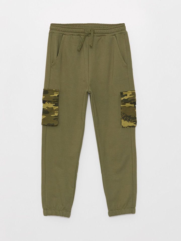 Boys' Cargo Sweatpants With Elastic Waist