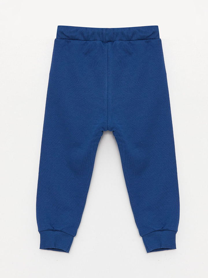 Printed Baby Boy Tracksuit Bottom With Elastic Waist