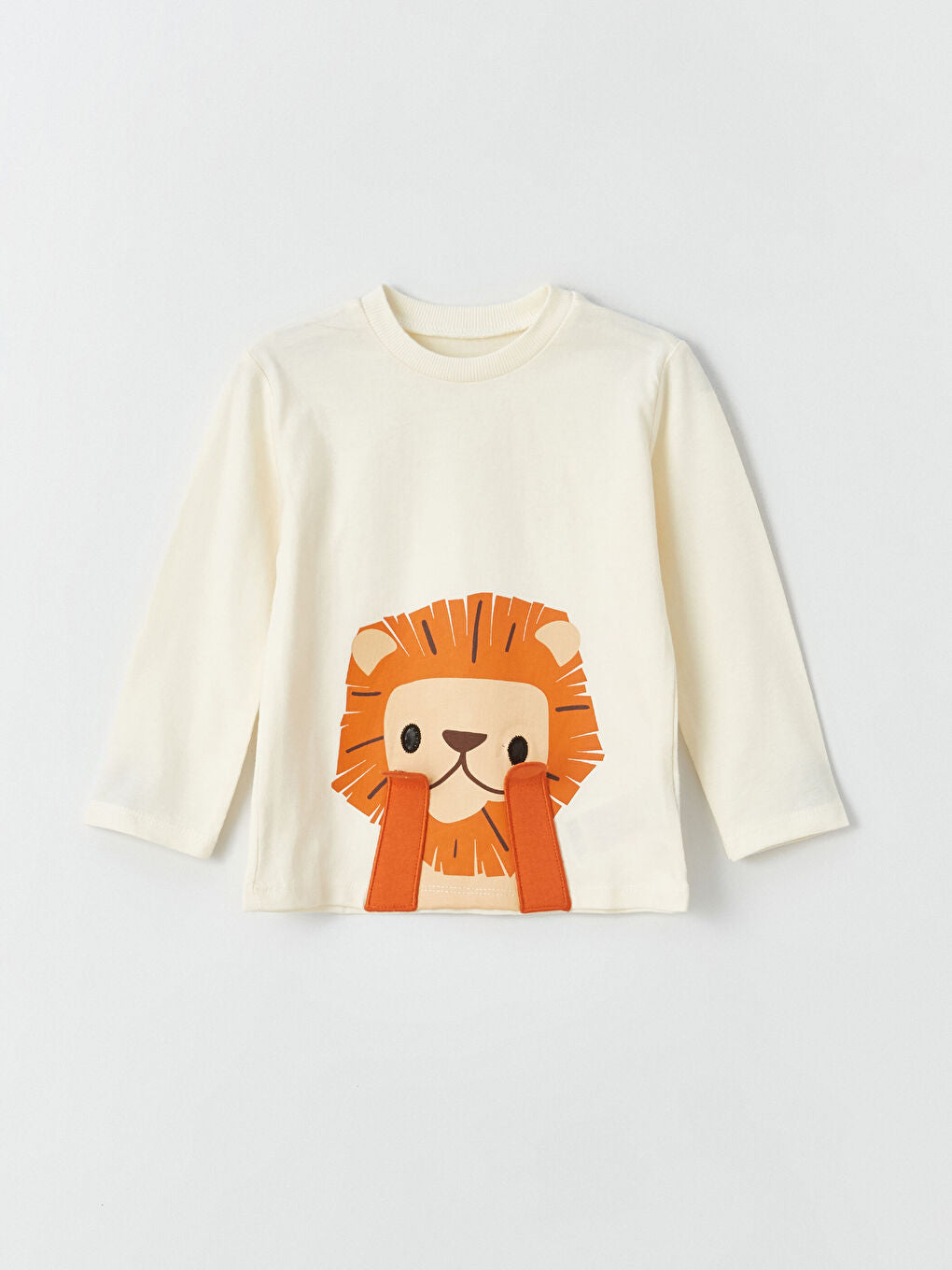 Long Sleeve Baby Boy T-Shirt With Animated Applique Detail