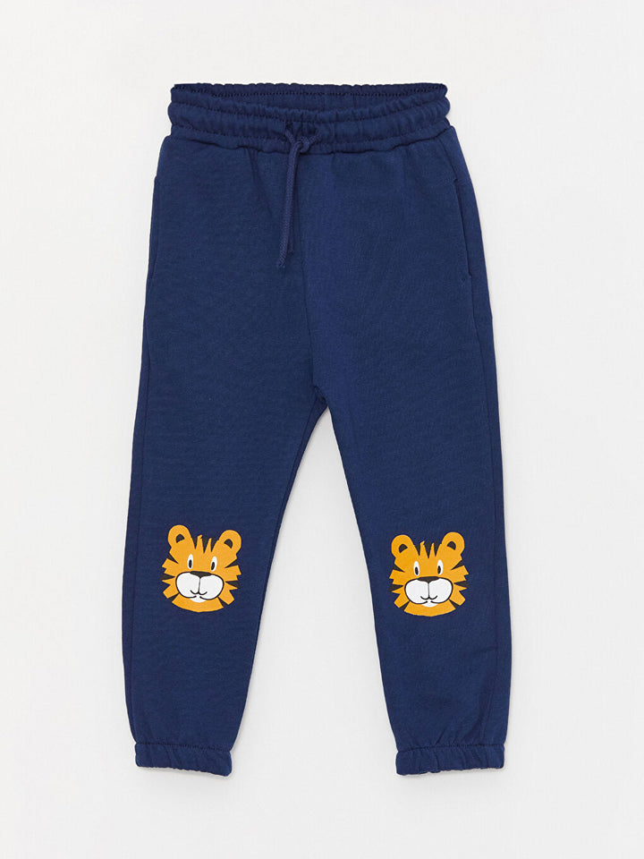 Printed Baby Boy Jogger Tracksuit Bottom With Elastic Waist