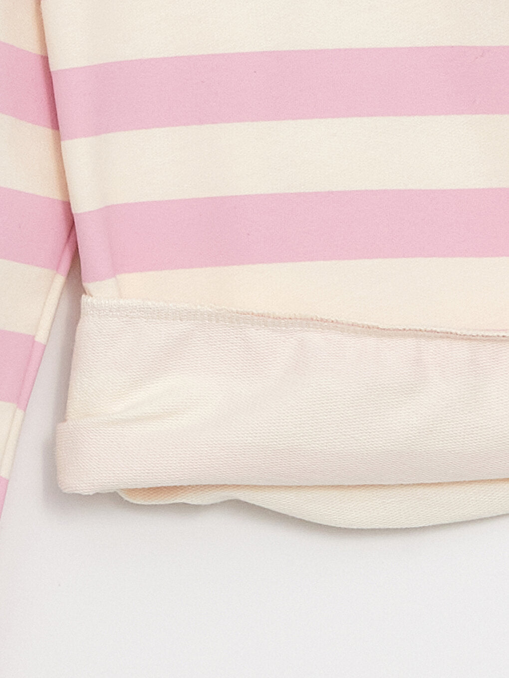 Polo Neck Striped Long Sleeve Girls Sweatshirt