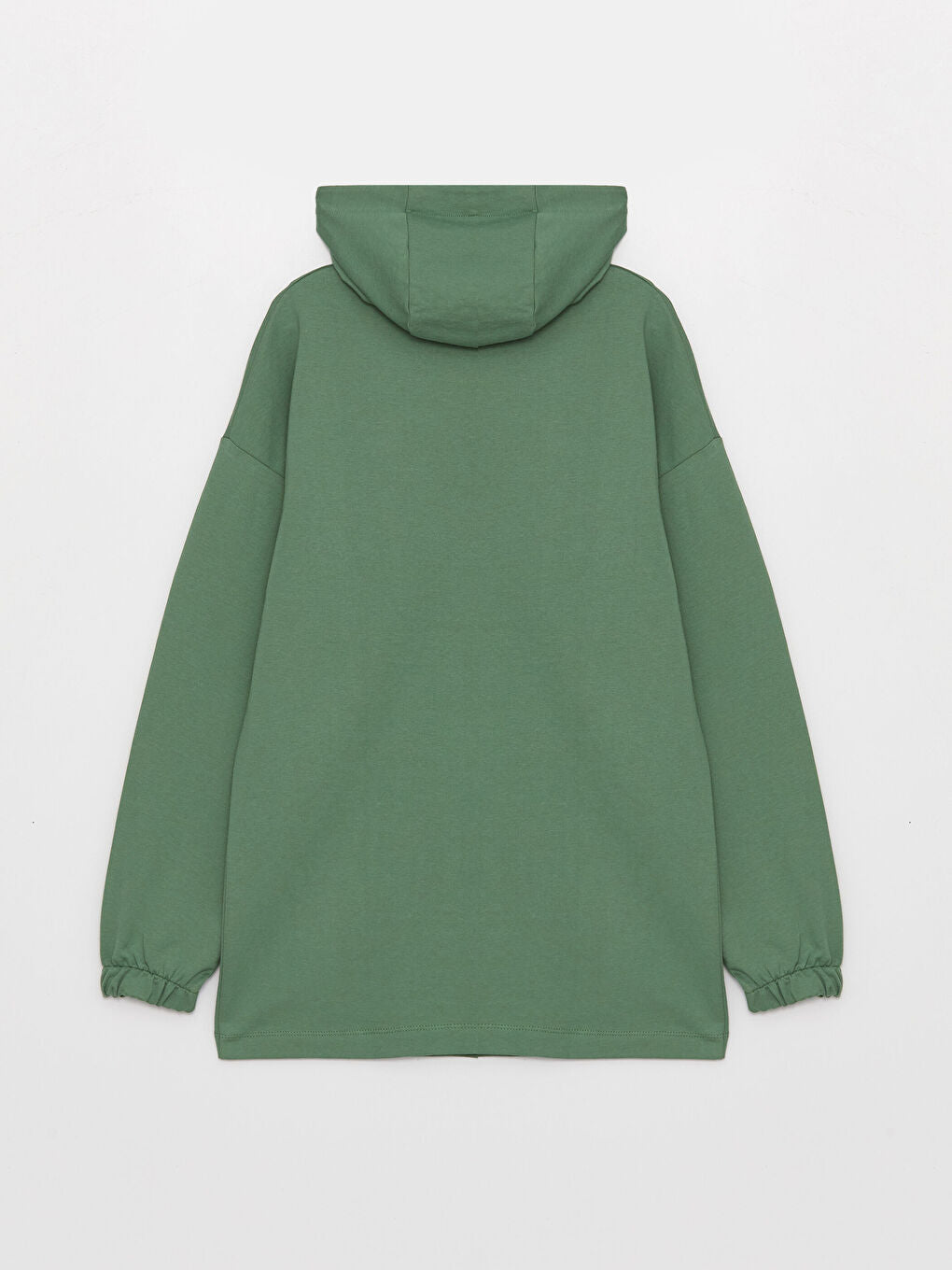 Hooded Plain Long Sleeve Oversize Women Sweatshirt