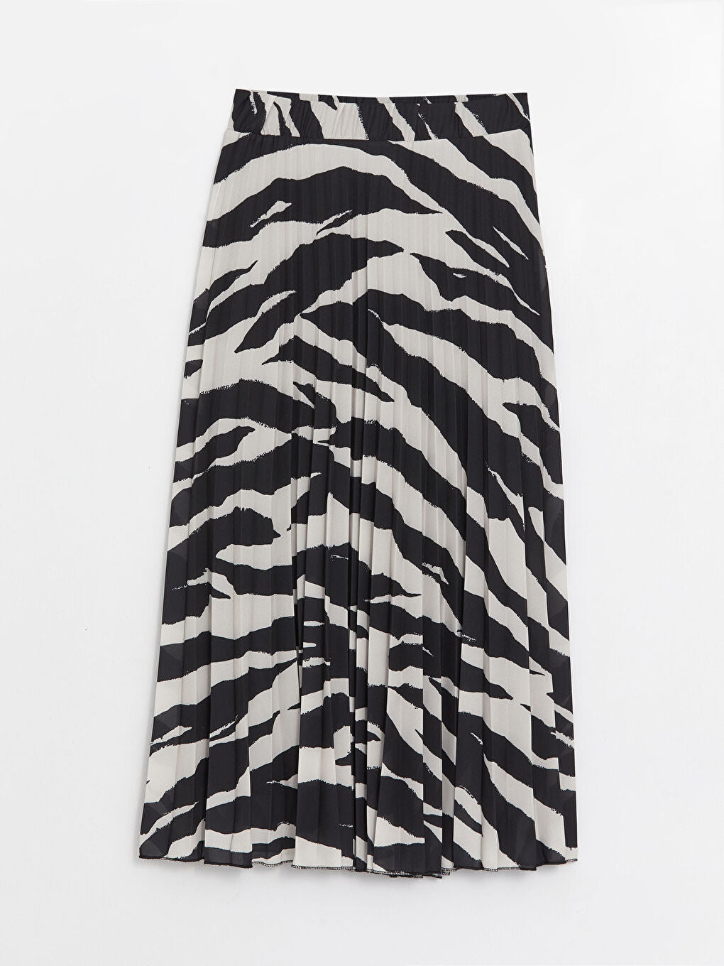 Patterned Chiffon Women Skirt With Elastic Waist