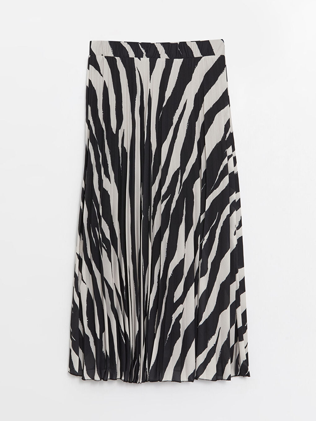 Patterned Chiffon Women Skirt With Elastic Waist