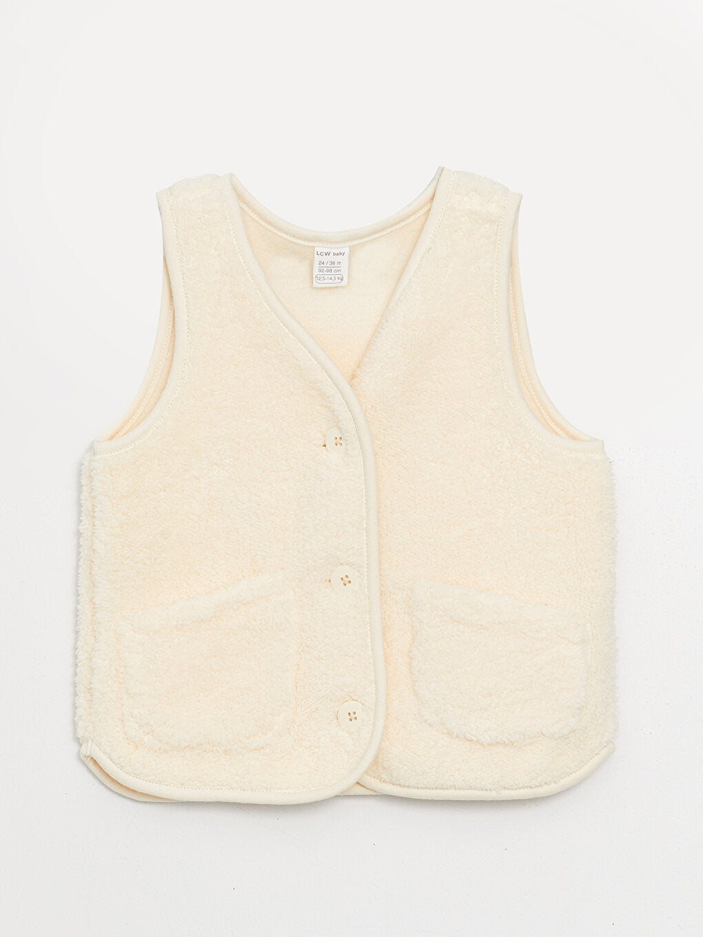 V-Neck Plush Baby Girl Vest