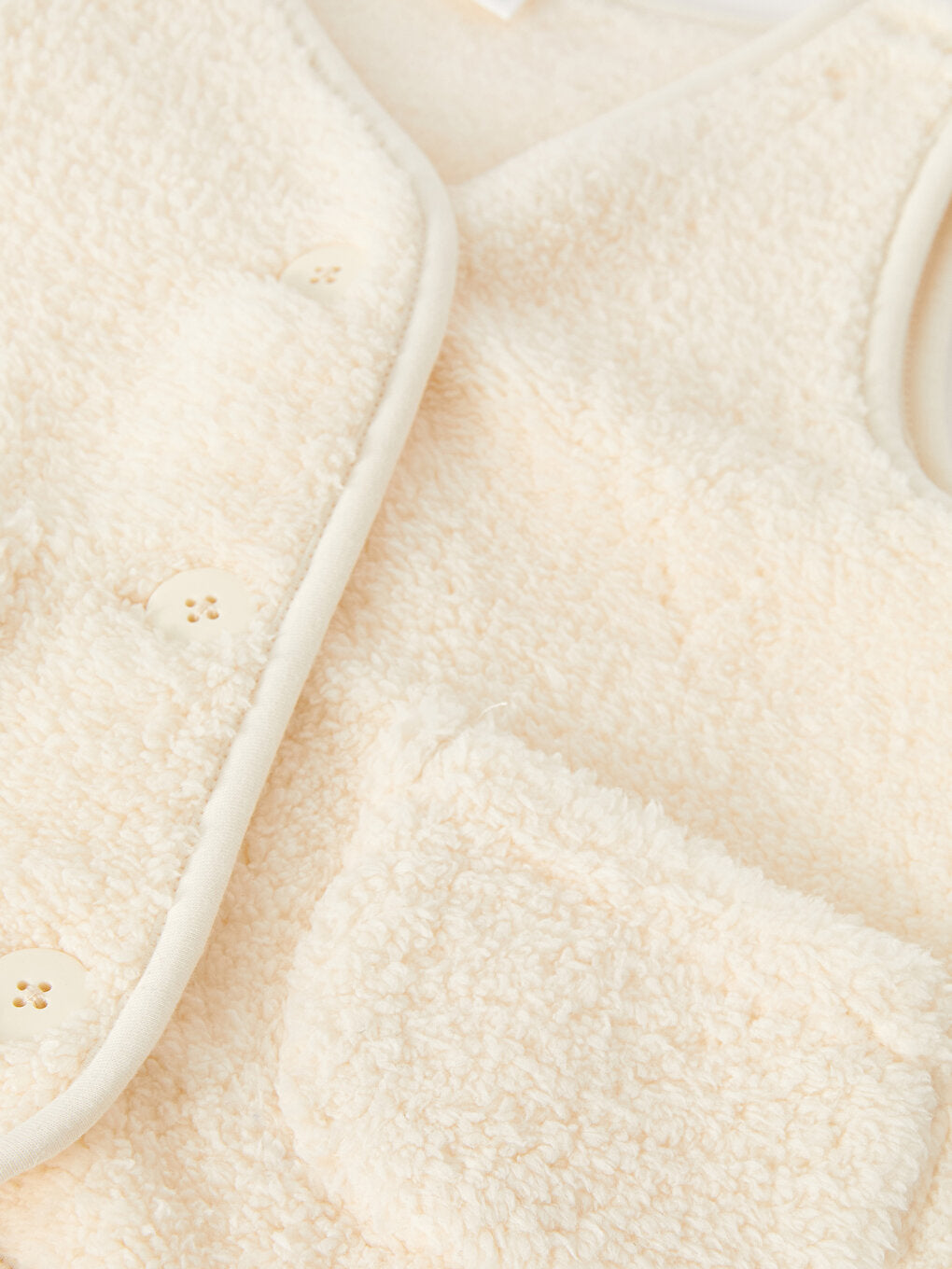 V-Neck Plush Baby Girl Vest