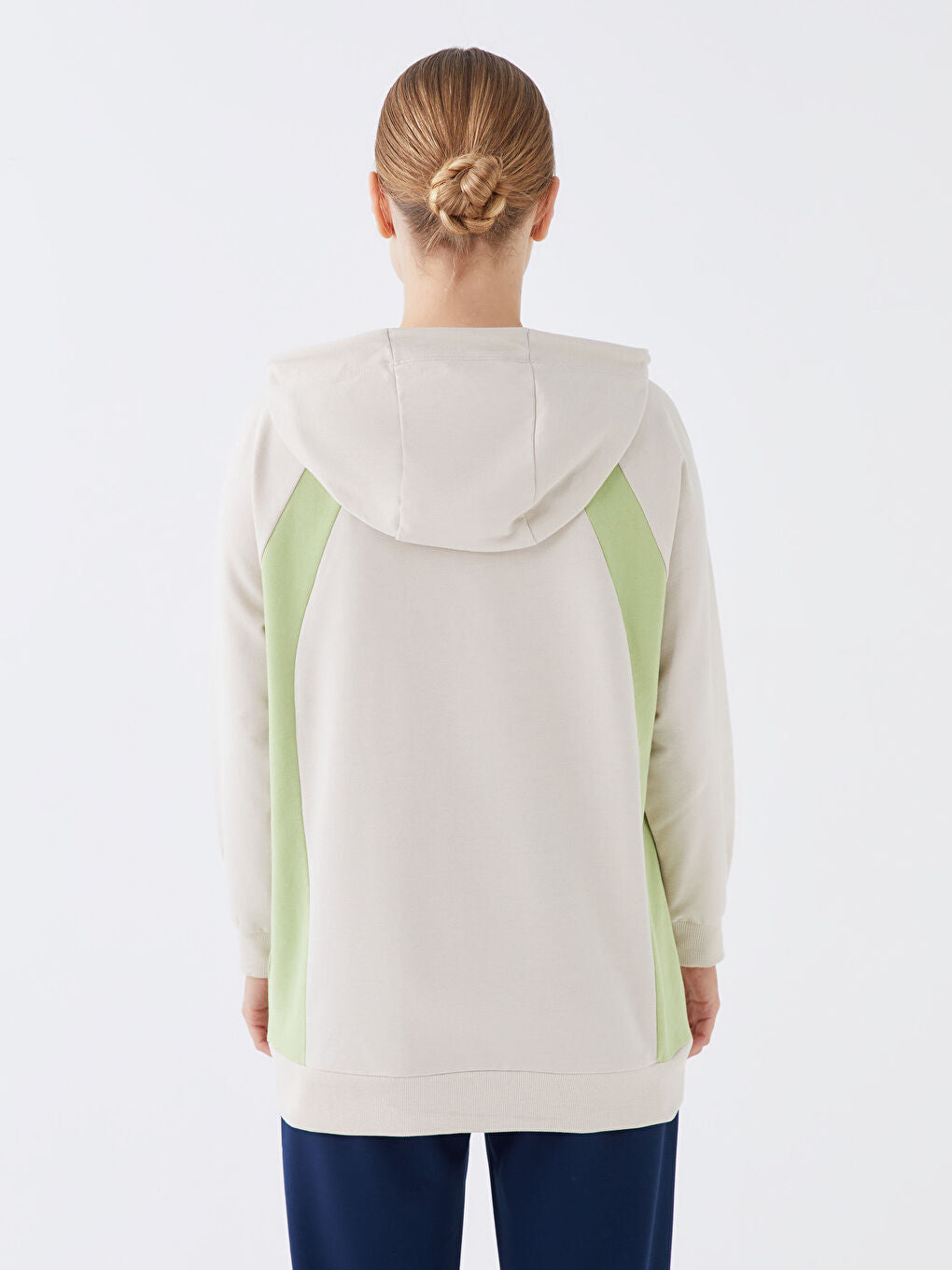 Hooded Printed Long Sleeve Oversize Women Tunic