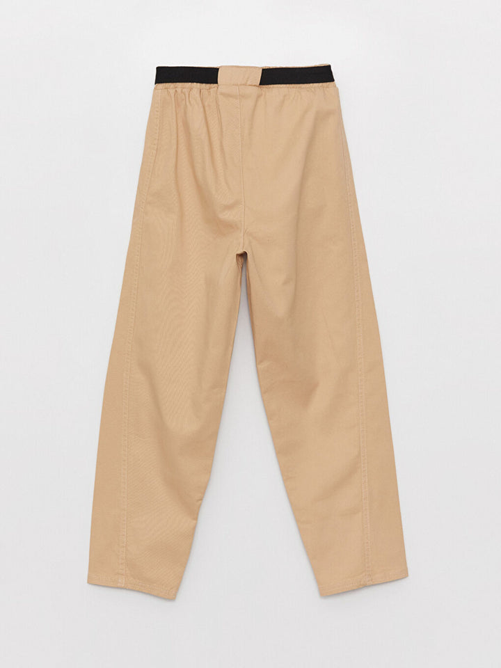 Slouchy Girls Trousers With Elastic Waist