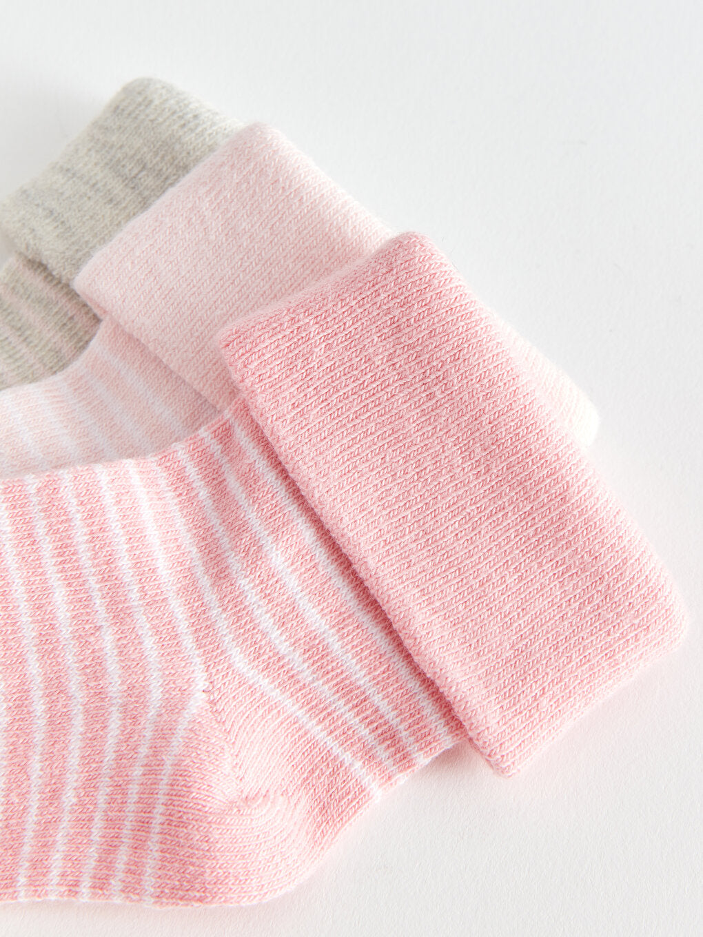 Striped Baby Girl Sock Socks 3-Piece