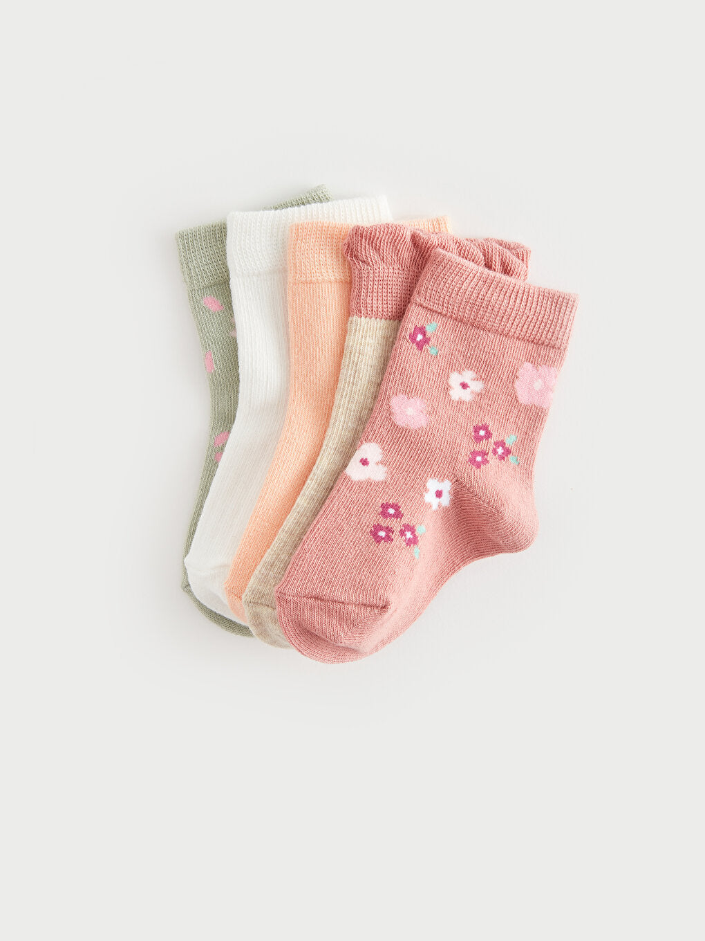 Patterned Baby Girl Socks Set Of 5