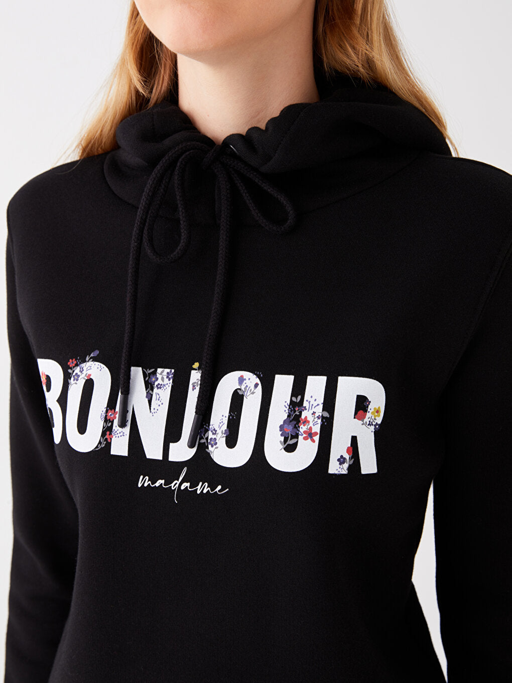 Printed Long Sleeve Women Hoodie