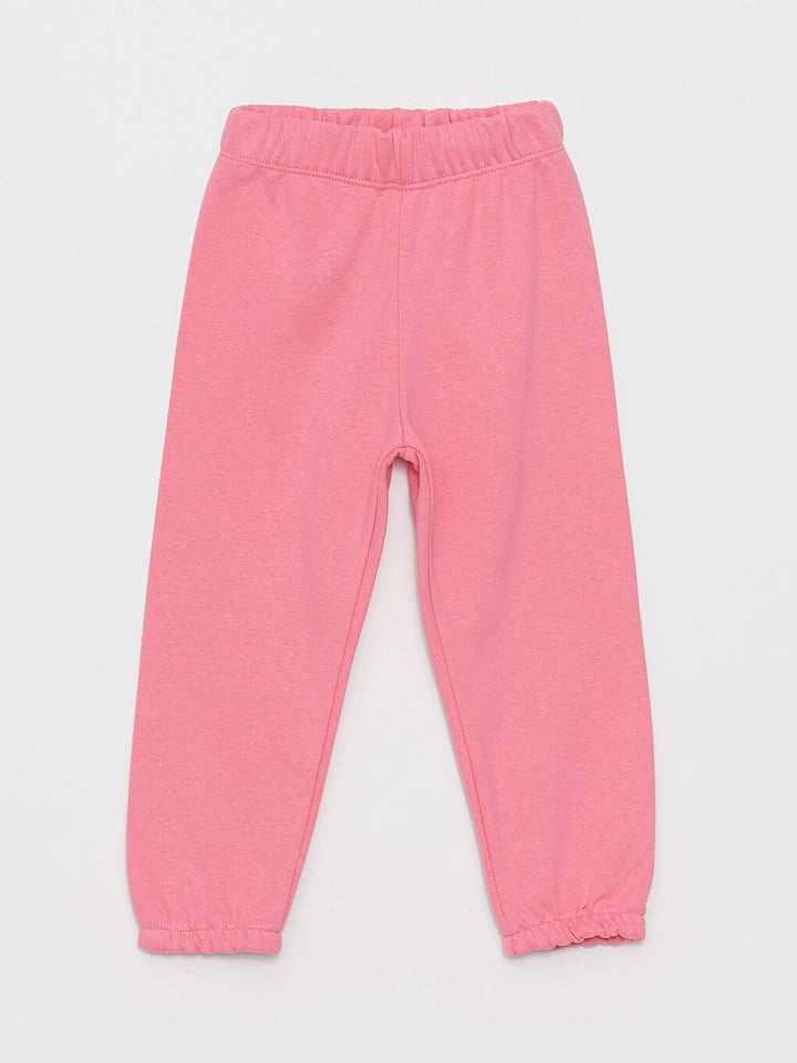 Crew Neck Printed Baby Girl Sweatshirt And Trousers 2-Piece Set