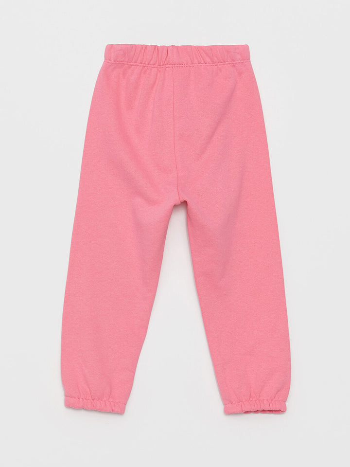 Crew Neck Printed Baby Girl Sweatshirt And Trousers 2-Piece Set