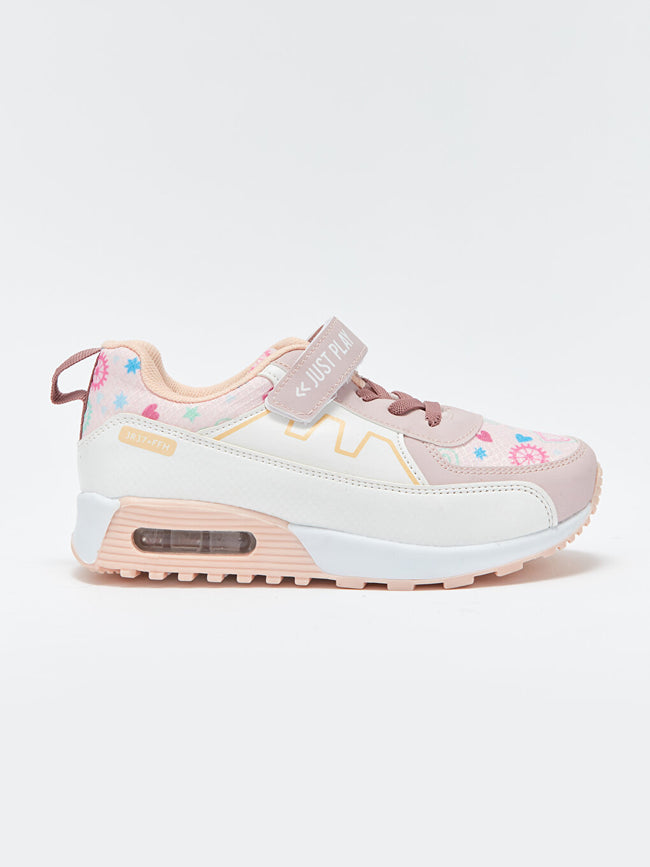 Velcro Color Block Girls Sports Shoes Main Image