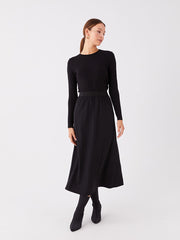 Comfortable Fit Women Skirt With Elastic Waist