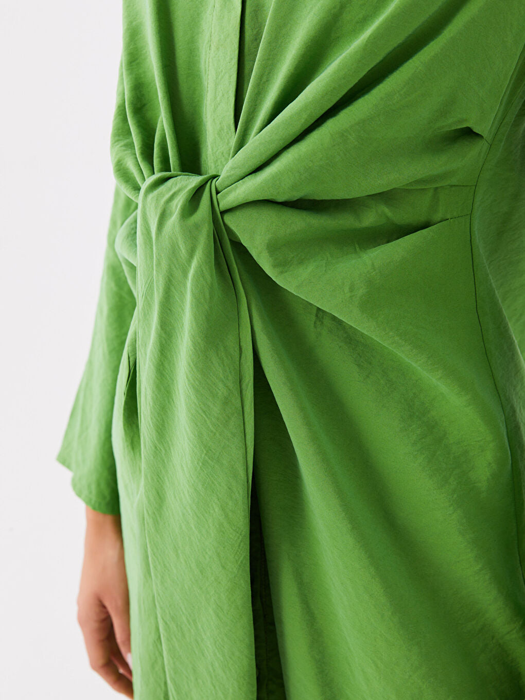 Plain Long Sleeve Women Shirt Dress