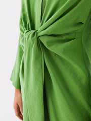 Plain Long Sleeve Women Shirt Dress