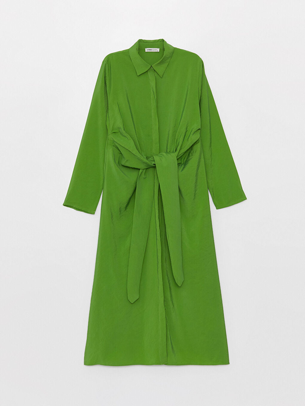 Plain Long Sleeve Women Shirt Dress