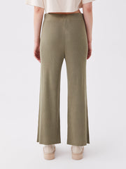 LC WAIKIKI Women'S Waist Rubabed Flat Knitwear Pants