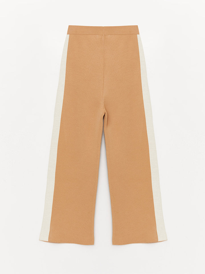 LC WAIKIKI Classic Women'S Trousers Made Of Jersey With An Elastic Waist And Contrasting Details