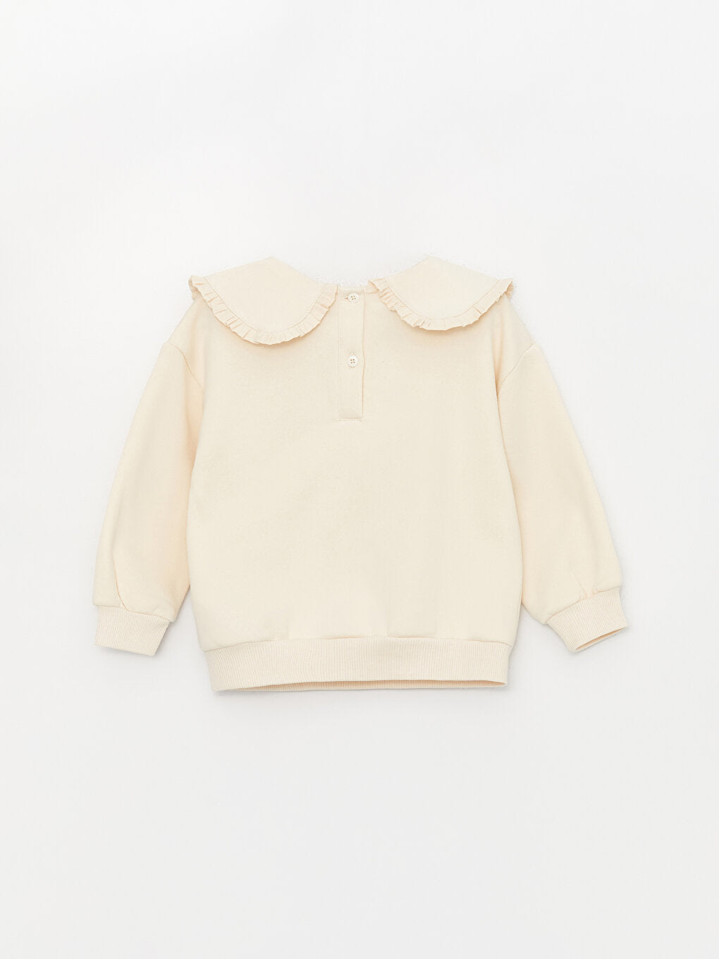 Baby Collar Long Sleeve Embroidered Baby Girl Sweatshirt And Trousers