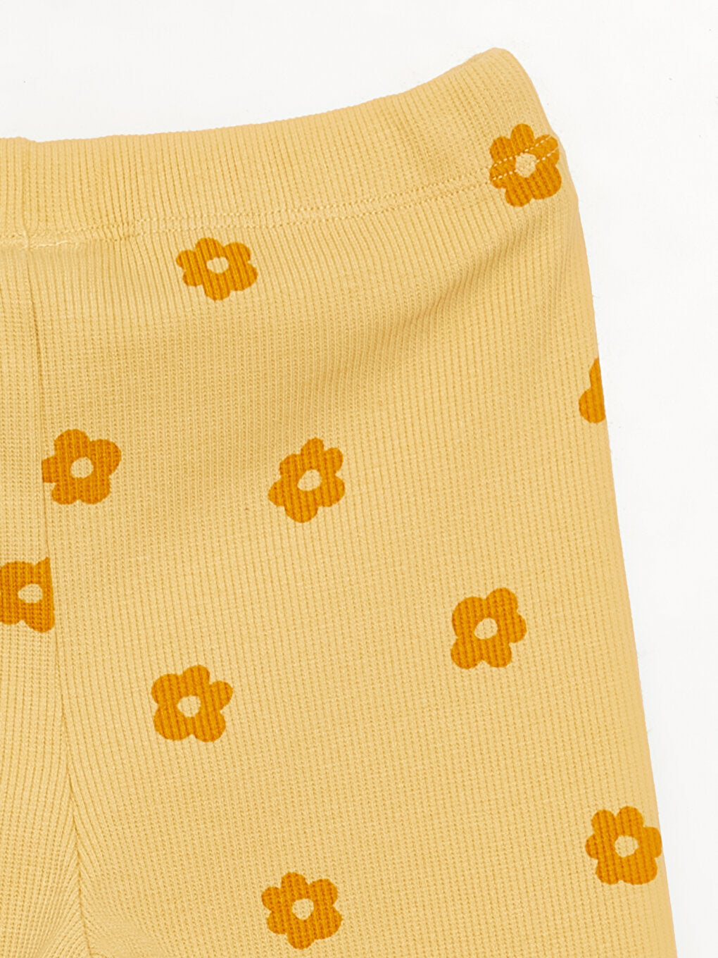 Patterned Cotton Baby Girl Tights With Elastic Waistband