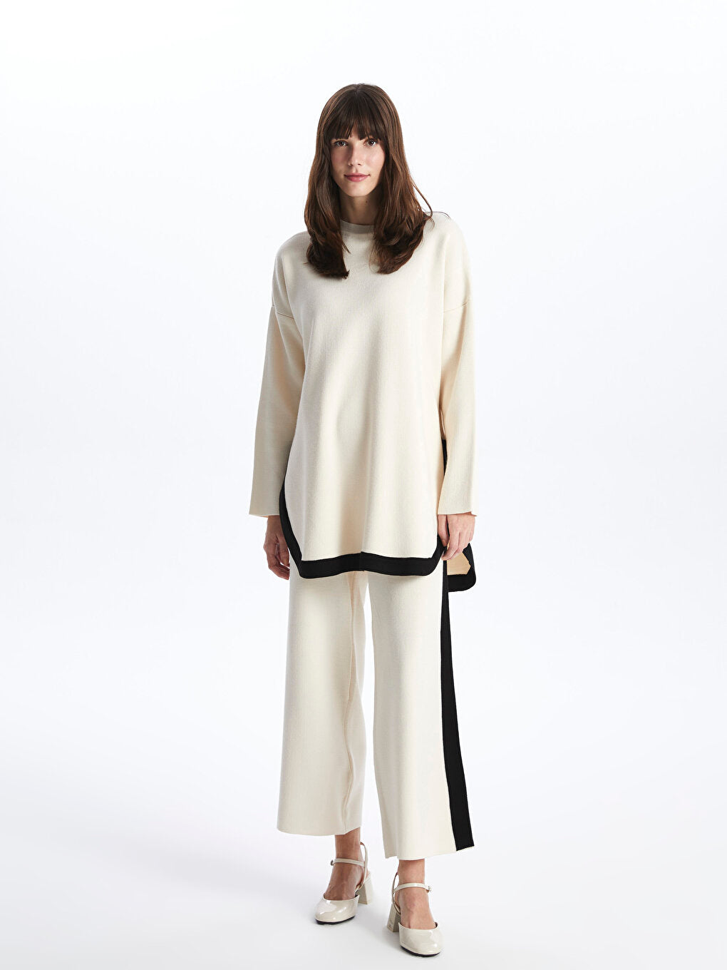 LC WAIKIKI Waist Waist Truck Striped Woman Knitwear Pants