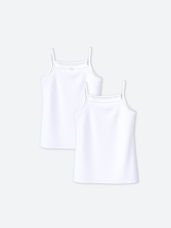 Square Neck Girls Tank Top 2-Pack