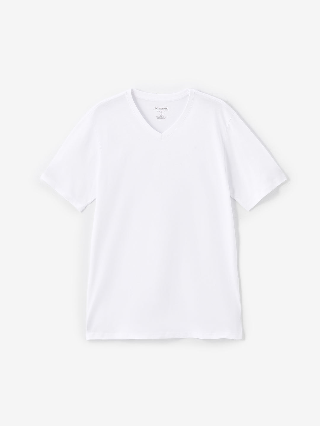 V Neck Short Sleeve Combed Cotton Men's T-Shirt