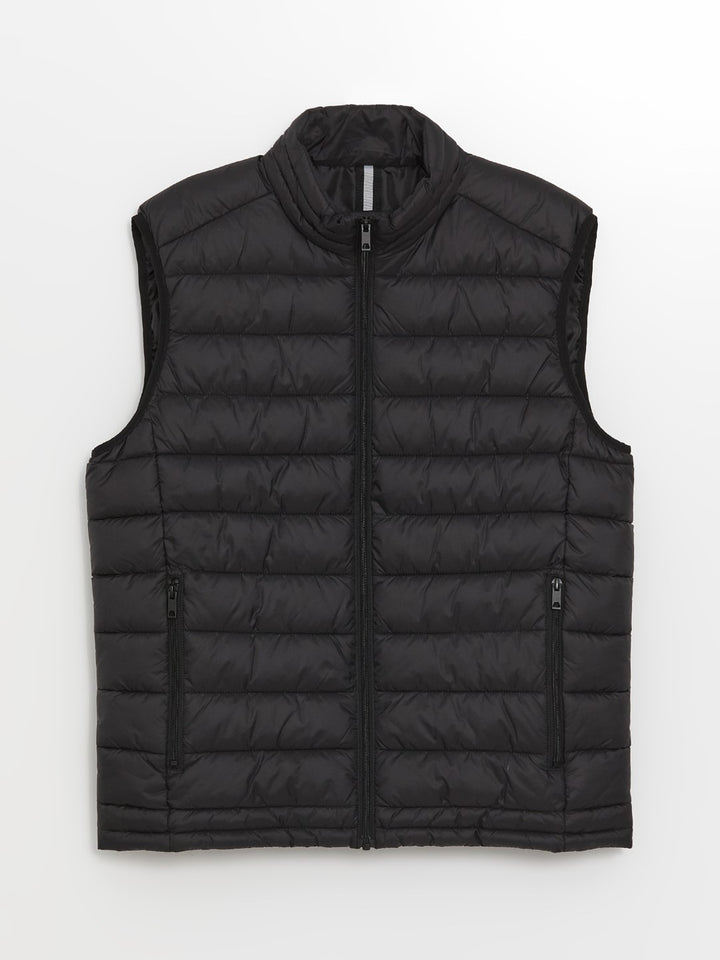 LCW Vision

New Black Standard Pattern Stand Collar Men's Puffer Vest