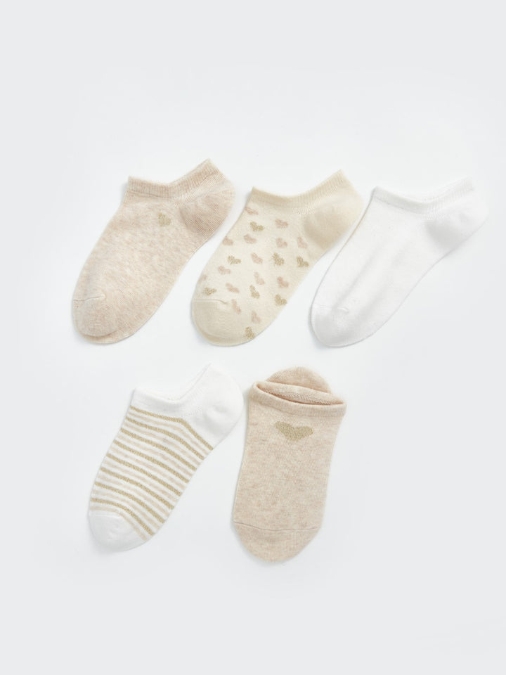 LCW DREAM

Beige Melange Patterned Women's Ankle Socks 5 Pack