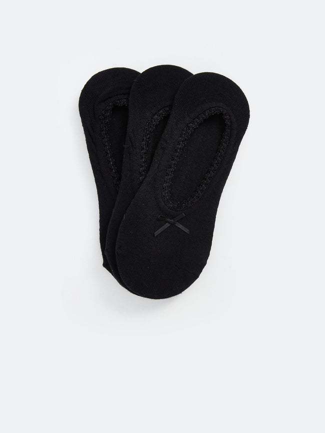 LC WAIKIKI Bow Detail Women Ballet Socks 3-Pack Main Image