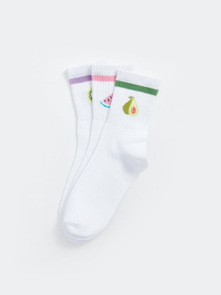 LCW DREAM

Green Printed Women's Ankle Socks 3 Pack