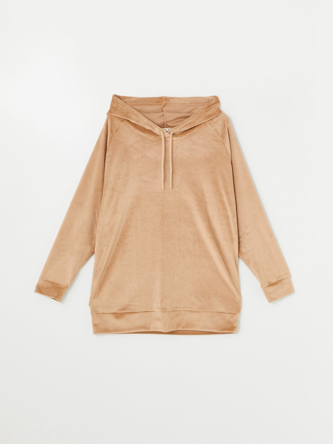 Lcw Dream Brown Hooded Velvet Women'S Pajama Top