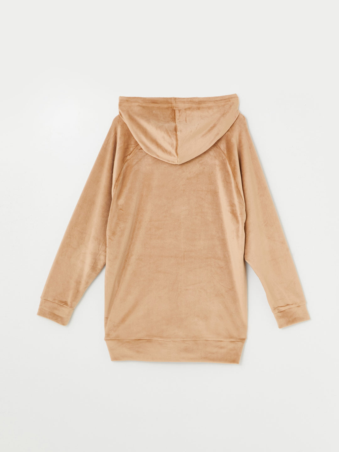 Lcw Dream Brown Hooded Velvet Women'S Pajama Top