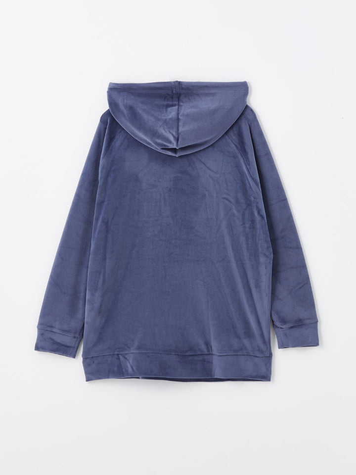 LCW DREAM

Matte Purple Hooded Velvet Women's Pajama Top