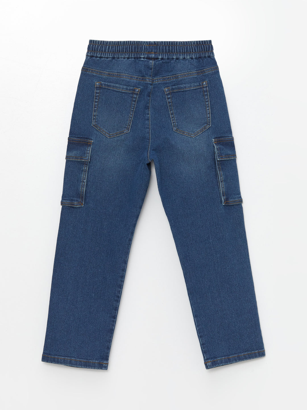 Lcw Kids Indigo Elastic Waist Boy Cargo Jean Trousers