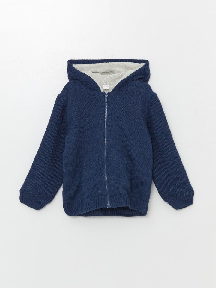 LCW baby

Anthracite Melange Hooded Baby Boy Knitwear Cardigan