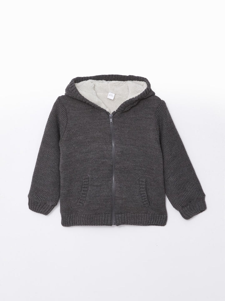 LCW baby

Anthracite Melange Hooded Baby Boy Knitwear Cardigan