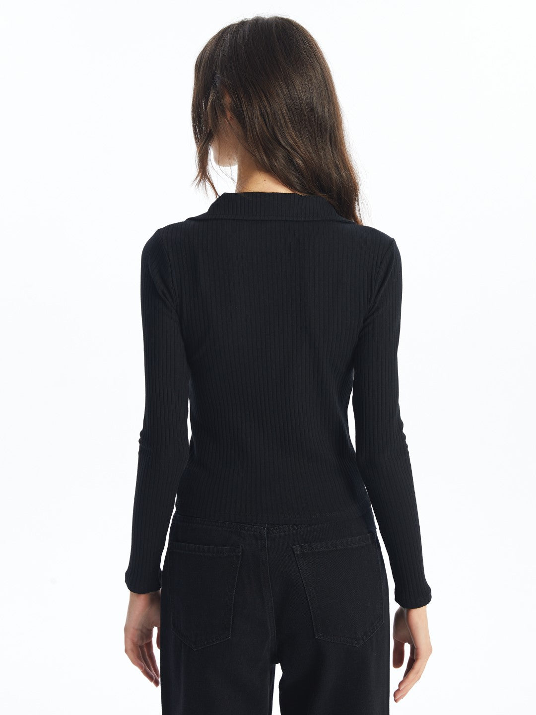 LCW Vision

New Black Polo Neck Plain Long Sleeve Women's Bodysuit