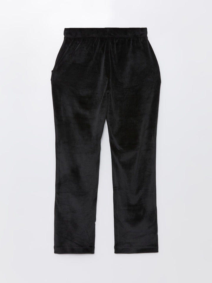 LCW DREAM

New Black Elastic Waist Plain Velvet Women's Pajama Bottoms